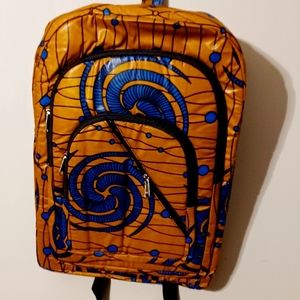 Handmade African Ankara Print Backpack New Rare